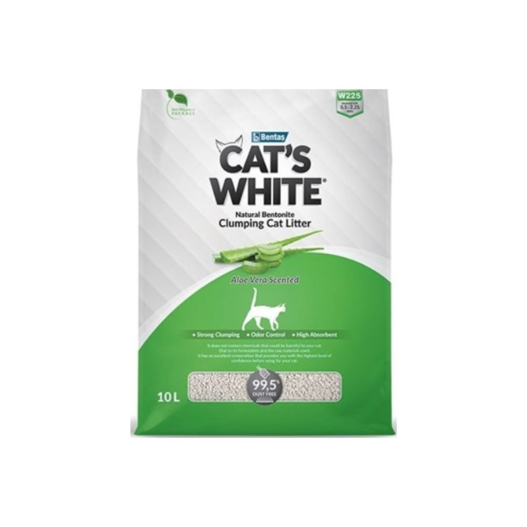 Bentaş Cat's White Natural Bentonite Clumping Cat Litter - Aloe Vera
