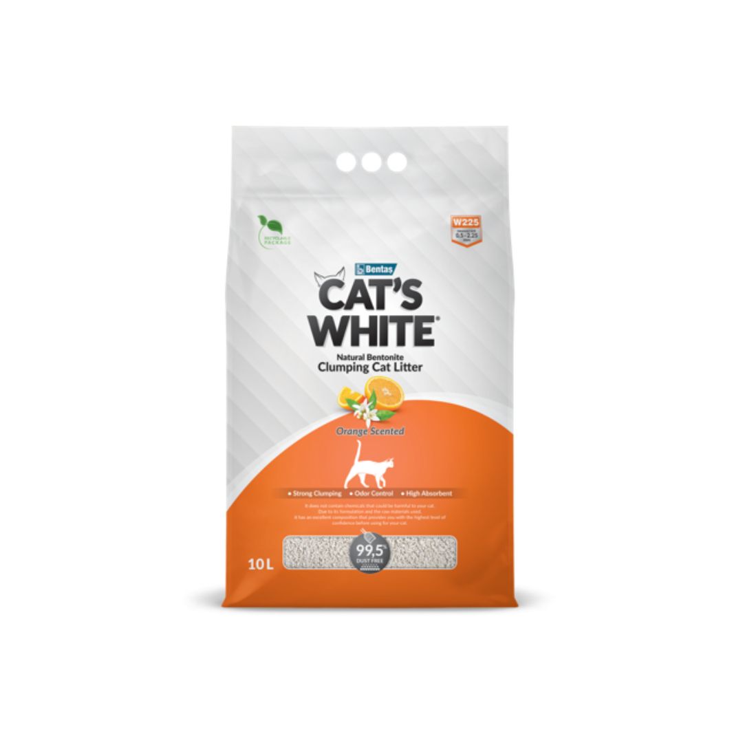 Bentaş Cat's White Natural Bentonite Clumping Cat Litter - Orange